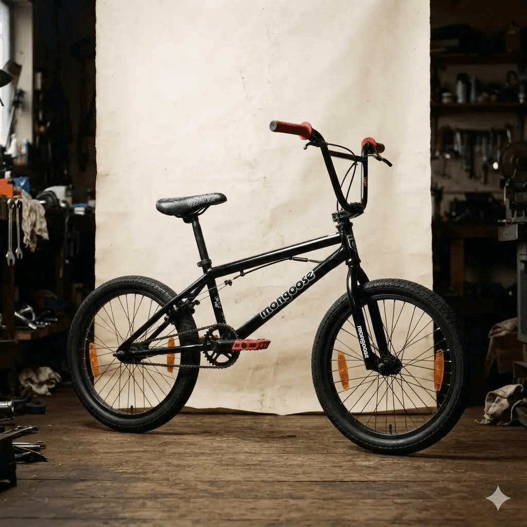 A freshly restored green BMX bike